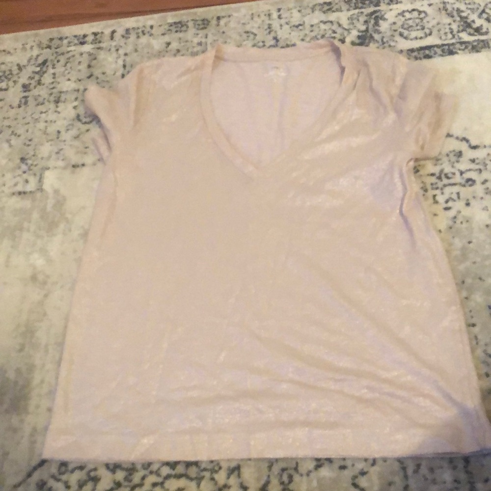 Metallic cotton tee.
